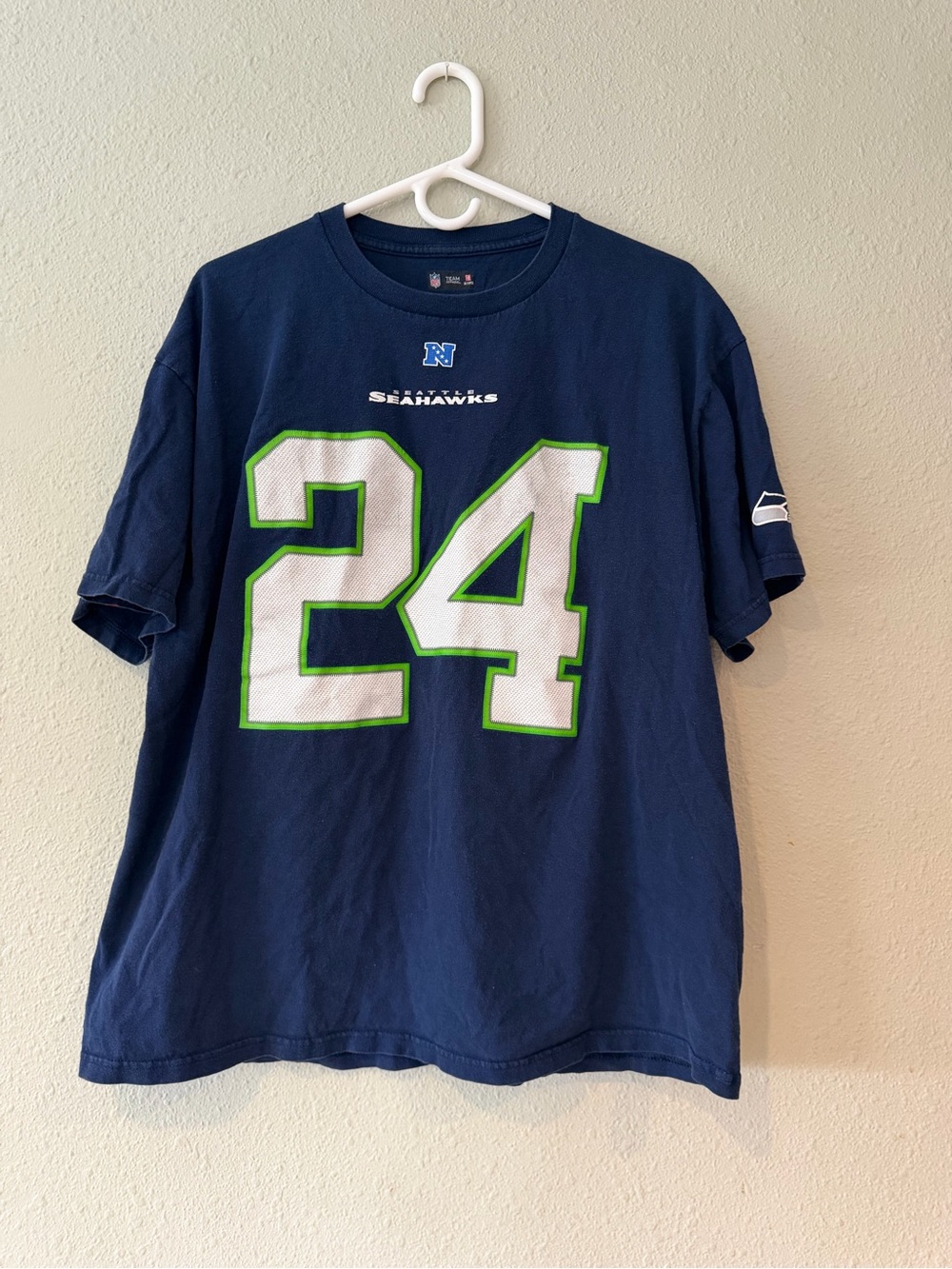#24 Seahawks Navy Short-Sleeve Tee
